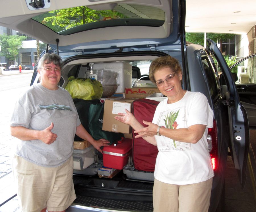 Karyn Cichocki & Jill Fischer packed up and ready to leave … till we meet again next year