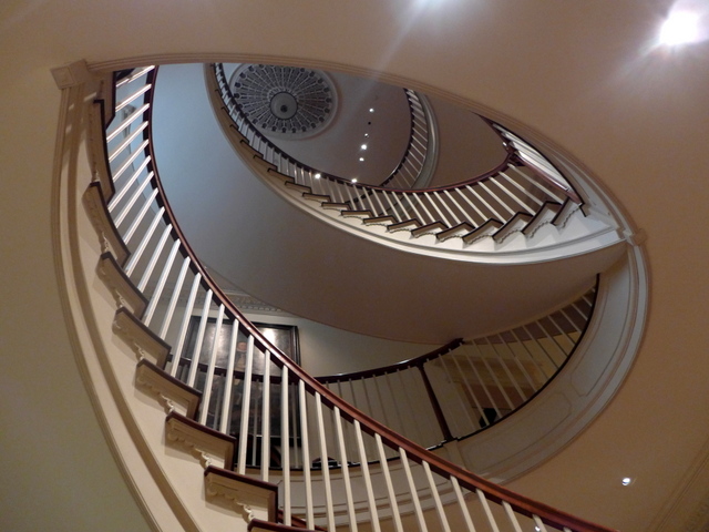 The main spiral staircase